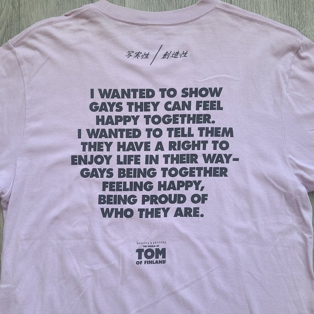 VERY RARE deadstock Tom of Finland lavender t-shirt from Japan 2020 size Large - Picture 8 of 8